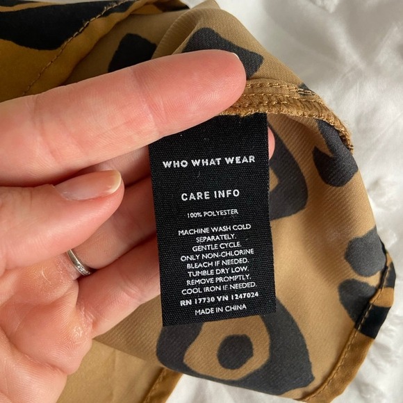 Who what wear dress tunic leopard print knee length small side tie - Picture 7 of 8